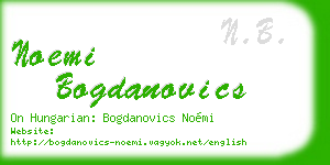noemi bogdanovics business card